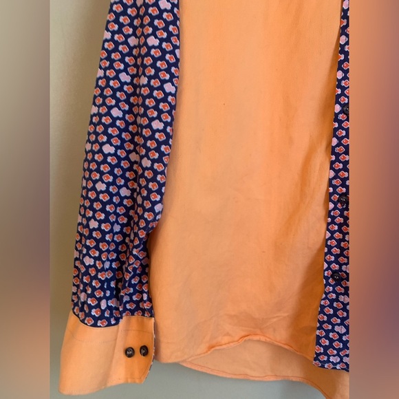 Satoria napoletana button down shirt mixed prints made in Italy - Picture 2 of 8